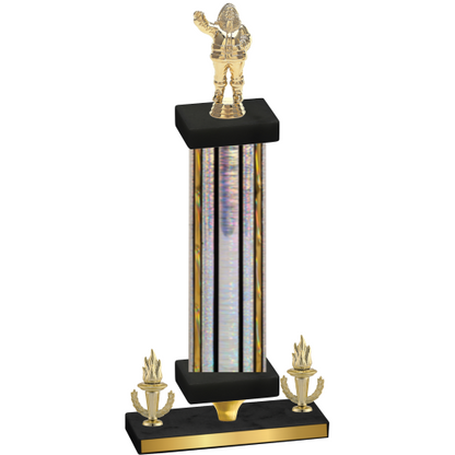 Premium Single Silver Glacier Victory Holiday Trophy