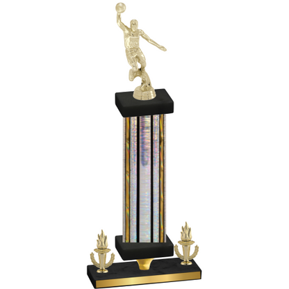 Premium Single Silver Glacier Victory Basketball Trophy