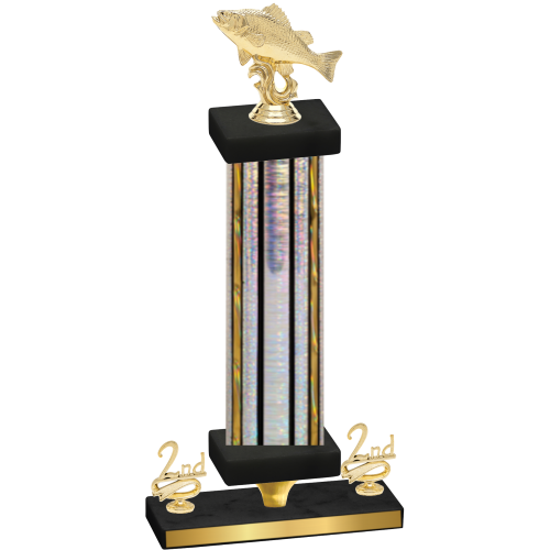 Premium Single Silver Glacier Second Place Fishing Trophy