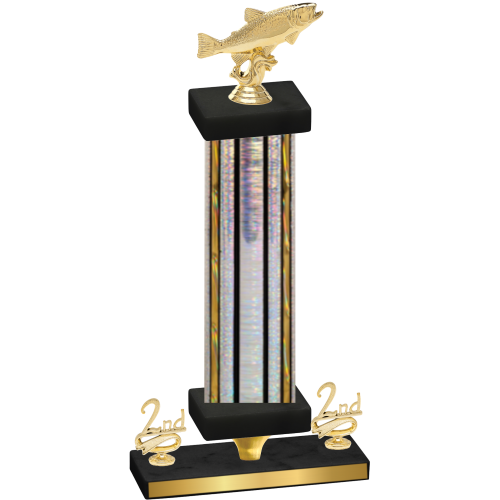 Premium Single Silver Glacier Second Place Fishing Trophy