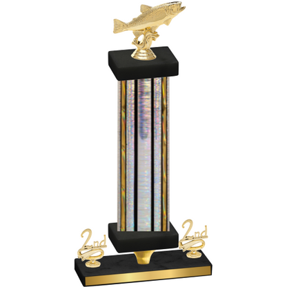 Premium Single Silver Glacier Second Place Fishing Trophy