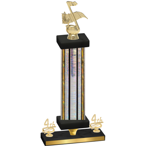 Premium Single Silver Glacier Fourth Place Music Trophy