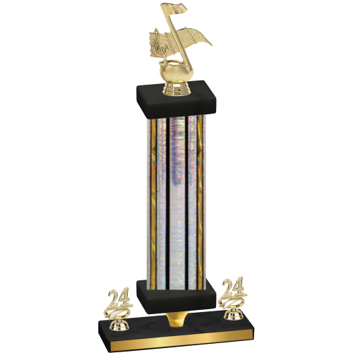 Premium Single Silver Glacier Year Music Trophy