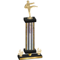 Premium Single Silver Glacier Fourth Place Karate Trophy