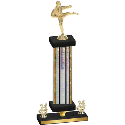 Premium Single Silver Glacier Year Karate Trophy