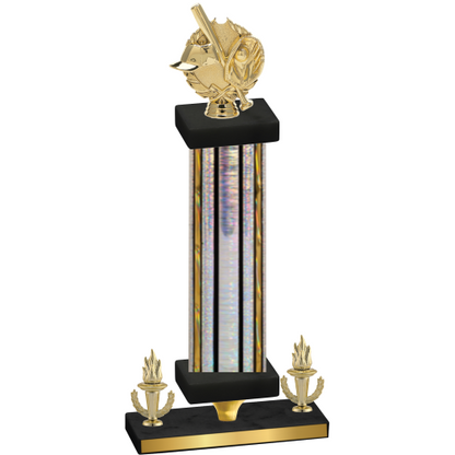 Premium Single Silver Glacier Victory Baseball Trophy