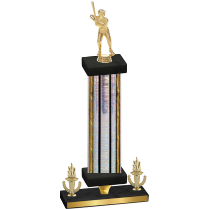 Premium Single Silver Glacier Victory Baseball Trophy