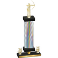 Premium Single Silver Carbon Fiber Year Archery Trophy