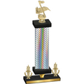 Premium Single Silver Carbon Fiber Victory Music Trophy