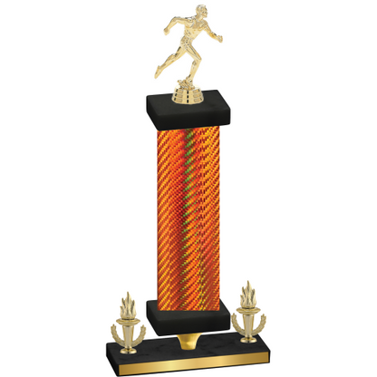 Premium Single Orange Carbon Fiber Victory Running Trophy