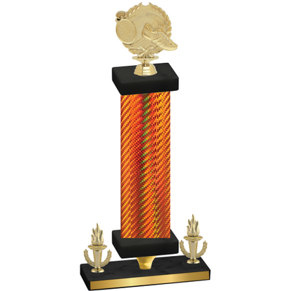 Premium Single Orange Carbon Fiber Victory Running Trophy