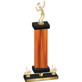 Premium Single Orange Carbon Fiber First Place Tennis Trophy