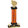 Premium Single Orange Carbon Fiber First Place Tennis Trophy