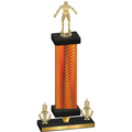 Premium Single Orange Carbon Fiber Victory Wrestling Trophy