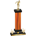 Premium Single Orange Carbon Fiber Third Place Swimming Trophy