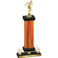 Premium Single Orange Carbon Fiber Fourth Place Tennis Trophy
