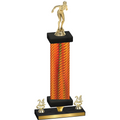 Premium Single Orange Carbon Fiber Year Tennis Trophy