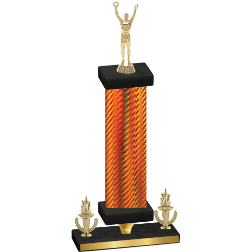 Premium Single Orange Carbon Fiber Victory Victory Trophy