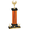 Premium Single Orange Carbon Fiber Second Place Victory Trophy