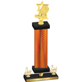 Premium Single Orange Carbon Fiber Third Place Pickleball Trophy
