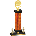Premium Single Orange Carbon Fiber Victory Pickleball Trophy
