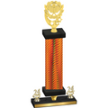 Premium Single Orange Carbon Fiber Year Pickleball Trophy