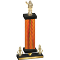 Premium Single Orange Carbon Fiber Victory Holiday Trophy
