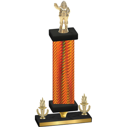 Premium Single Orange Carbon Fiber Victory Holiday Trophy