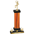 Premium Single Orange Carbon Fiber First Place Majorette Trophy