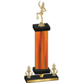 Premium Single Orange Carbon Fiber Victory Majorette Trophy