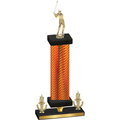 Premium Single Orange Carbon Fiber Victory Golf Trophy