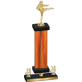 Premium Single Orange Carbon Fiber Year Karate Trophy