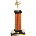 Premium Single Orange Carbon Fiber Year Karate Trophy