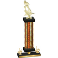Premium Single Orange Glacier First Place Football Trophy