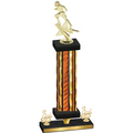 Premium Single Orange Glacier Third Place Football Trophy