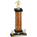 Premium Single Orange Glacier Year Soccer Trophy