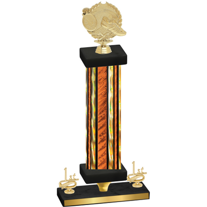 Premium Single Orange Glacier First Place Running Trophy