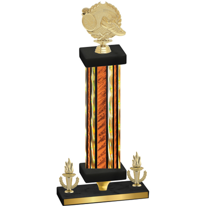 Premium Single Orange Glacier Victory Running Trophy