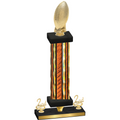 Premium Single Orange Glacier Second Place Football Trophy