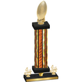 Premium Single Orange Glacier Fourth Place Football Trophy