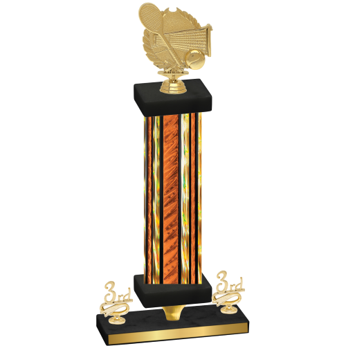 Premium Single Orange Glacier Third Place Tennis Trophy