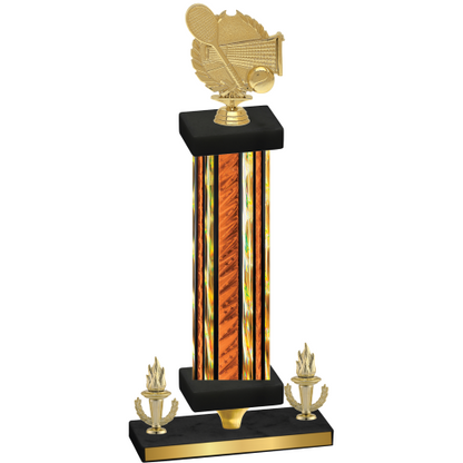 Premium Single Orange Glacier Victory Tennis Trophy