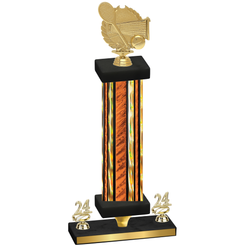 Premium Single Orange Glacier Year Tennis Trophy