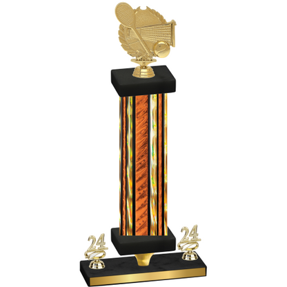 Premium Single Orange Glacier Year Tennis Trophy