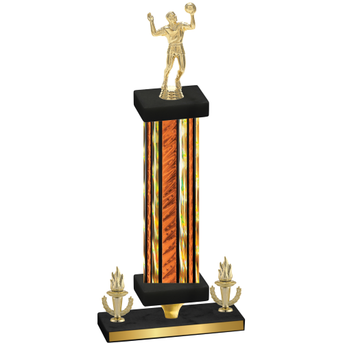 Premium Single Orange Glacier Victory Volleyball Trophy