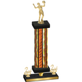 Premium Single Orange Glacier Second Place Volleyball Trophy