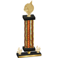 Premium Single Orange Glacier Fourth Place Volleyball Trophy
