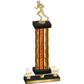 Premium Single Orange Glacier Second Place Football Trophy