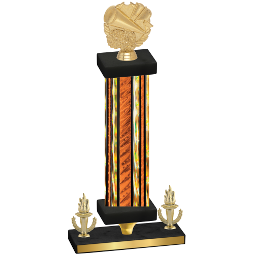 Premium Single Orange Glacier Victory Cheerleading Trophy