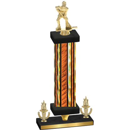 Premium Single Orange Glacier Victory Hockey Trophy